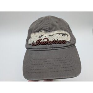 Jacobson Hat Holiday World Indiana Baseball Cap Gray Distressed Adjustable Strap